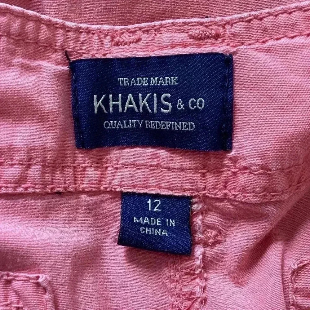 Khakis & Co. Women's Capri Khakis salmon pink Size 12 - Picture 3 of 8